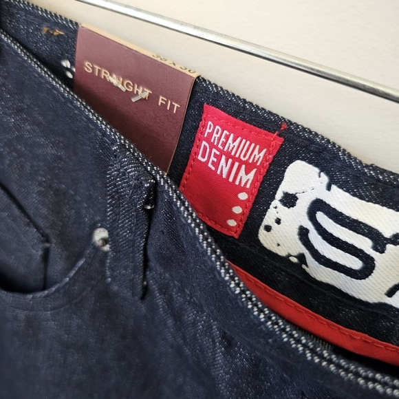 Men's Straight Fit Jeans - Dark Navy - Picture 5 of 9